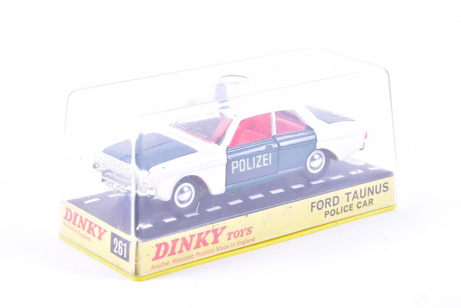 A rare Dinky Toys 261 Ford Taunus Police Car with 'Polizei' decals, in original box. - Image 10 of 16