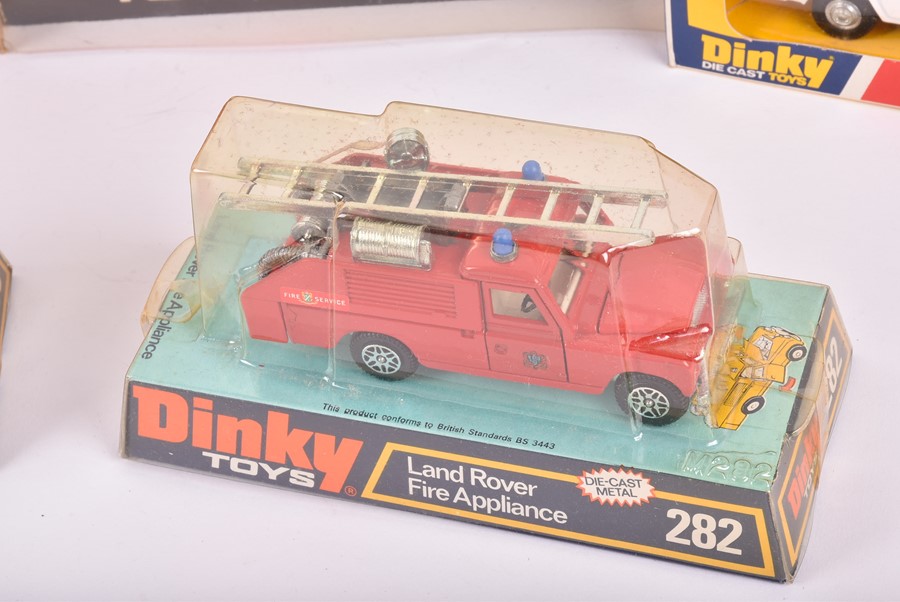 Five boxed Dinky Toys diecast emergency vehicles comprising a 274 Ford Transit Ambulance, a 288 - Image 6 of 6