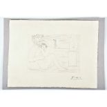 Pablo Picasso (1881-1973) Spanish original etching from the 'Vollard Suite', depicting 'Le repos