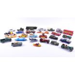 A collection of vintage loose & playworn Corgi and Matchbox diecast vehicles to include Magic