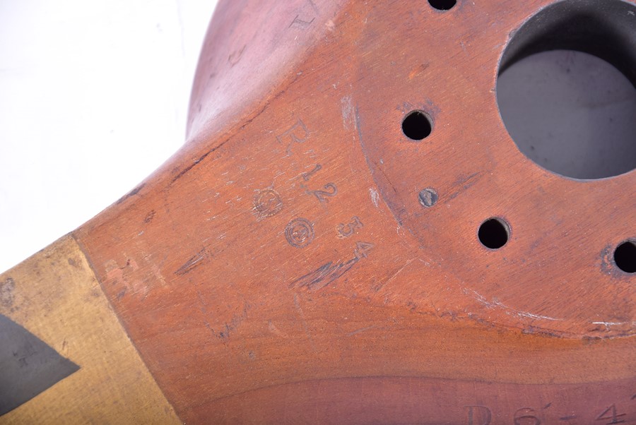 A 1930s de Havilland wooden propeller (cut down), produced for a Gipsy 1 engine, stamped 'R 12 - Image 2 of 4