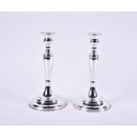 A pair of contemporary Italian silver candlesticks  925 standard, 22 cm high. (2)