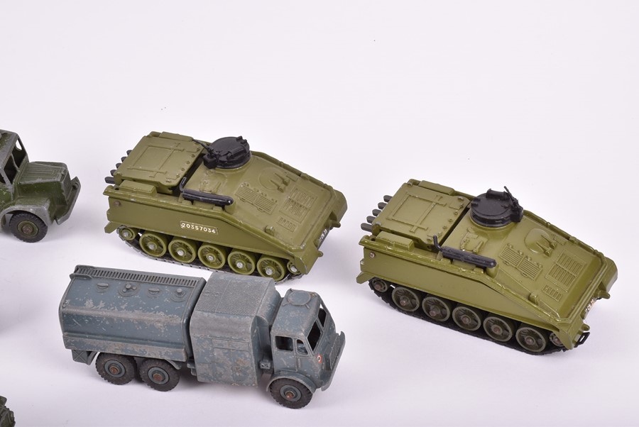 Eleven assorted loose and playworn Dinky diecast military vehicles  comprising: a 626 Military - Image 3 of 8