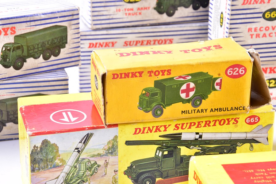 A collection of twenty boxed Dinky Supertoys Military vehicles to include 660 Tank Transporter (x2), - Image 12 of 16