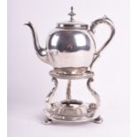 A 19th century Dutch silver bachelors teapot with beaded detail, along with a married dutch silver
