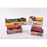 A Dinky Toys 660 Tank Transporter in original box together with a 555 Fire Engine, a 941 '