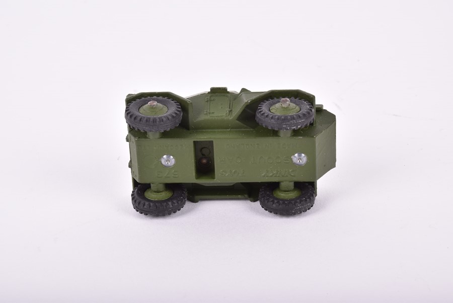 Three Dinky Toys boxed military vehicles comprising a 674 Austin Champ, a 673 Scout Car and a 688 - Image 2 of 14