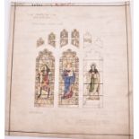 James Powell & Sons, Whitefriars an original stained glass window design for the Parish Church,