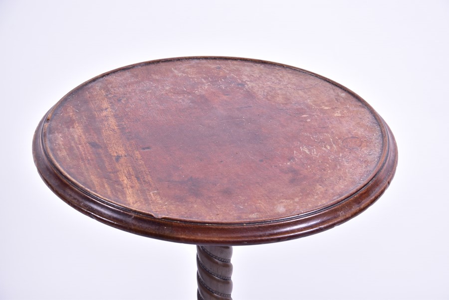 A near pair of Victorian occasional tables both with circular mahogany tops with adjustable columns, - Image 2 of 9