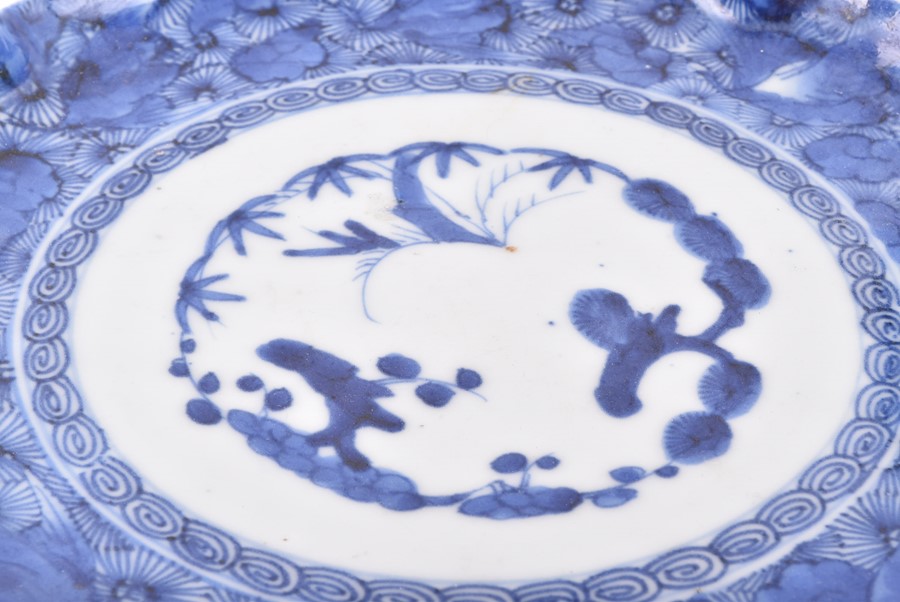 A Chinese blue and white porcelain lobbed bowl the interior decorated with patterned roundels, one - Image 3 of 11