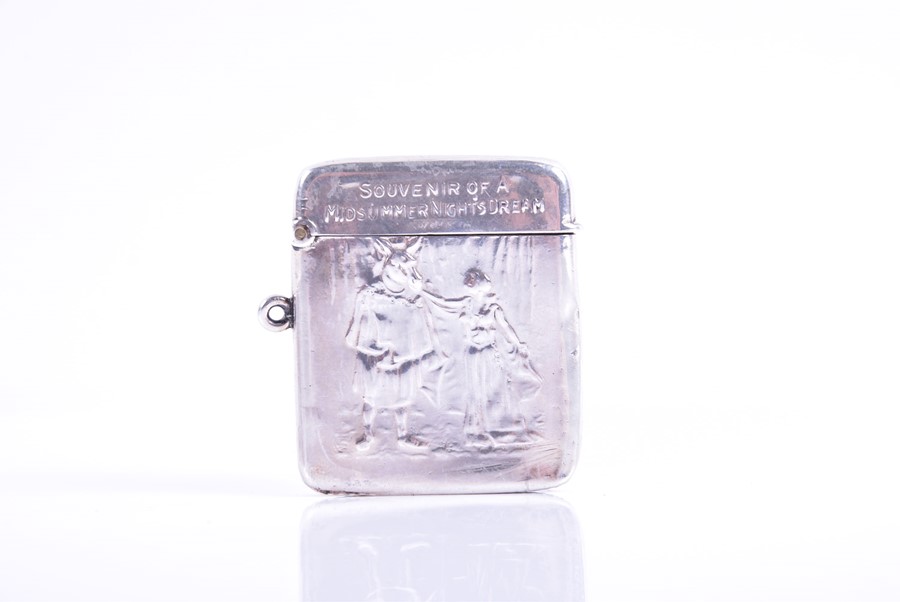 A early 20th century silver vesta London 1905, Goldsmiths and Silversmiths Company, inscribed ' - Image 3 of 4