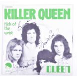 Queen: a signed 'Killer Queen' French 7" record with picture cover, signed by all four members of