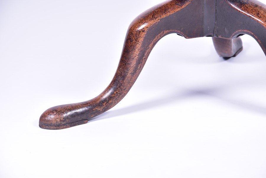 A George III mahogany breakfast table on a twisted column and tripod base, presumably cut down at - Image 2 of 4