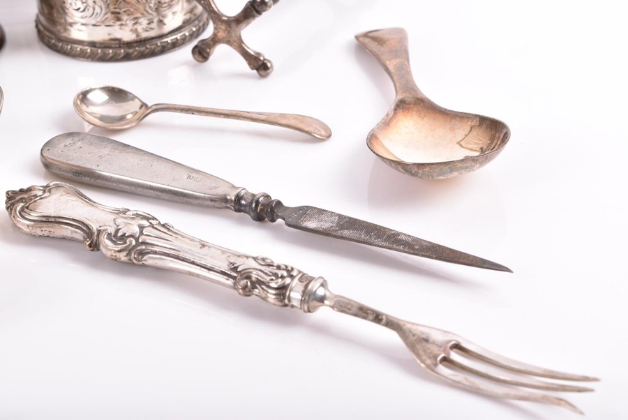 A cased set of six enamelled silver cocktail sticks designed with cockerel finials, together with an - Image 5 of 7