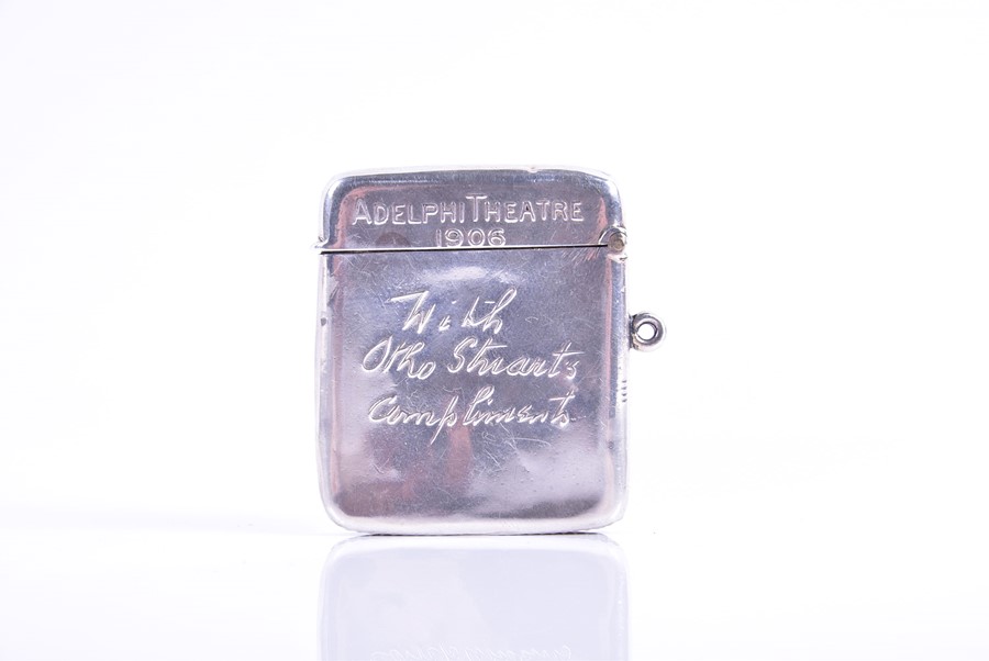 A early 20th century silver vesta London 1905, Goldsmiths and Silversmiths Company, inscribed ' - Image 4 of 4