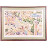 Shmuel Katz (1926 - 2010) artist proof print of 'The Western Wall' Israel, serigraph on paper,