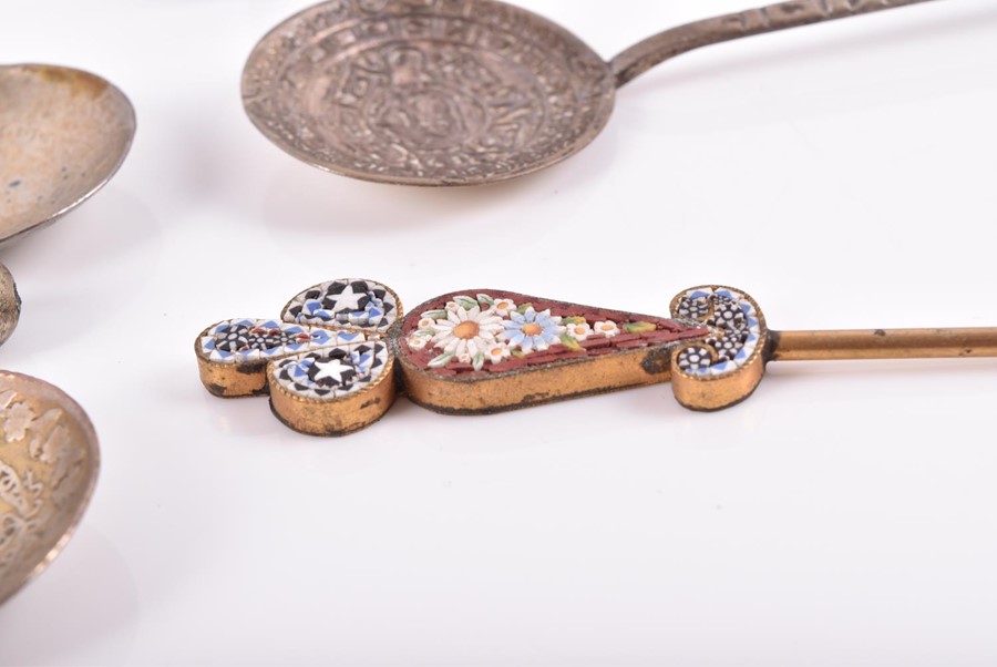 Two Middle Eastern white metal cigarette/pipe holders with butterscotch amber ends, one with - Image 4 of 6