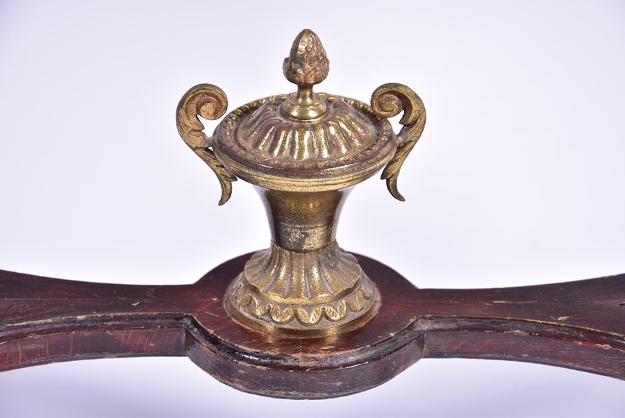 A 20th century French Louis XVI style console table with marble top, above a porcelain mounted - Image 7 of 7