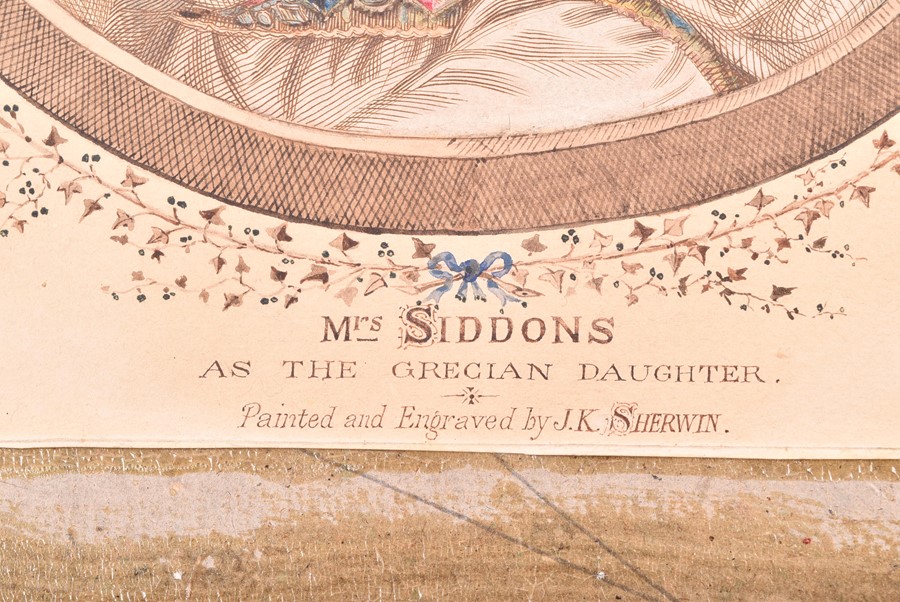 John Keyse Sherwin (1751-1790) British 'Mrs. Siddons as the Grecian daughter' original watercolour - Image 3 of 6