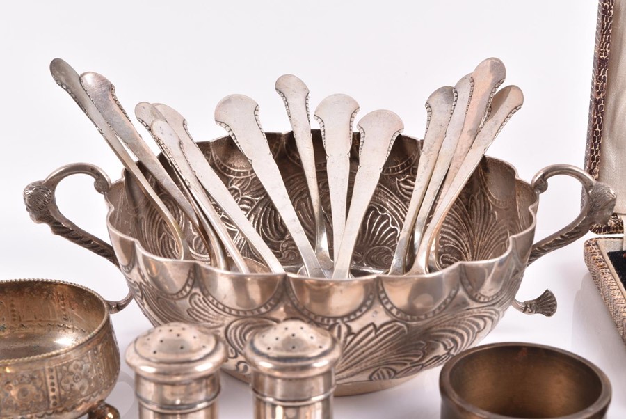 A cased set of six enamelled silver cocktail sticks designed with cockerel finials, together with an - Image 6 of 7