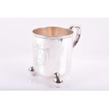 A 19th century solid silver tankard Sheffield 1875, by Thomas Bradbury and Sons, the central