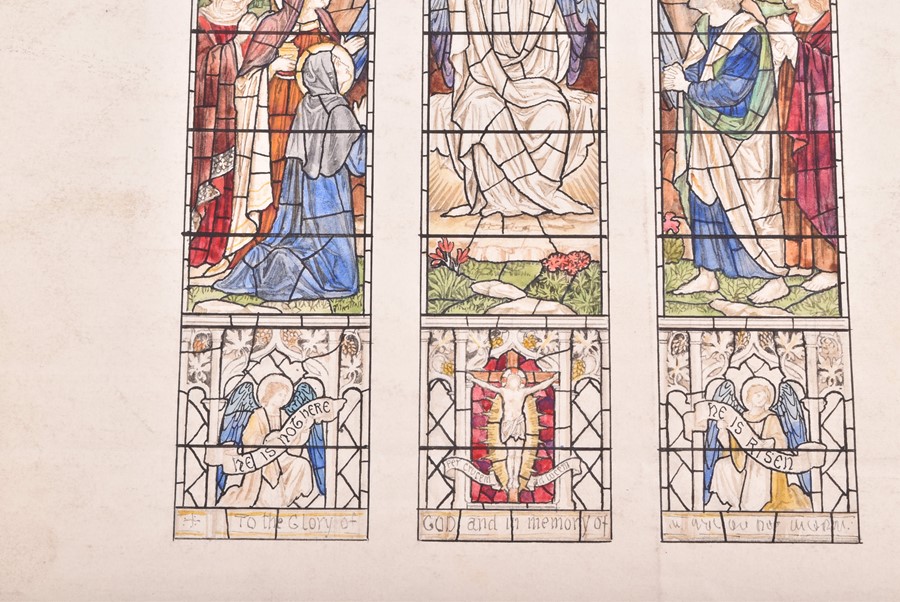 James Powell & Sons, Whitefriars an original stained glass window design for St Peter's Church, - Image 5 of 6