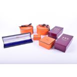 A quantity of Hermes and Asprey boxes for jewellery and scarves, together with another. (8)