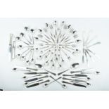 A set of American sterling silver Lotus pattern cutlery circa 1880 - 1955, Attleboro, Massachusetts,