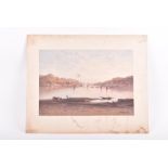 Eduard Hildebrandt (1817-1869) German 'Japan, Nagasaki', landscape view of the port, possibly