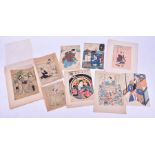 A collection of 19th century Japanese Ukiyo-e woodblock prints to include works by Kuniyoshi,