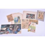 A collection of 19th century Japanese Ukiyo-e woodblock prints to include works by Utamaro,