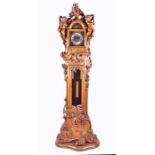 A mid 20th century Italian walnut longcase clock by F. Illi Consonni eight day movement with