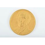 A gold medal commemorating the 75th anniversary of the Banca D'Italia in 1969. Provenance: Dr
