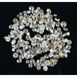 A group of loose diamonds mostly round-cut, approximately 8.53 carats combined. Please note: this