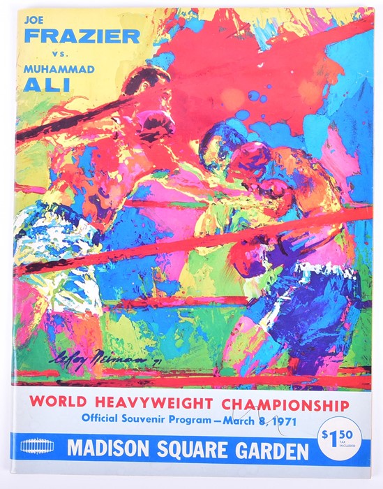 A Muhammad Ali vs Joe Frazier boxing programme the official 52-Page souvenir for the 'World