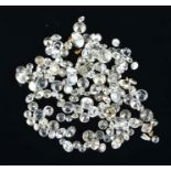 A group of loose diamonds round brilliant-cut, approximately 8.45 carats combined. Please note: this