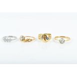 An 18ct yellow gold and solitaire diamond ring set with an old cut stone of approximately 0.50