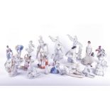 A group of 20th century Russian porcelain figures of dancers various marks, modelled as ballerinas