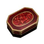 A 19th century rare 18ct gold and enamelled snuff box possibly Indian, from Jaipur, with French post