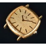 A 1970s Baume & Mercier 18ct yellow gold mechanical wristwatch the gilt dial with baton hour