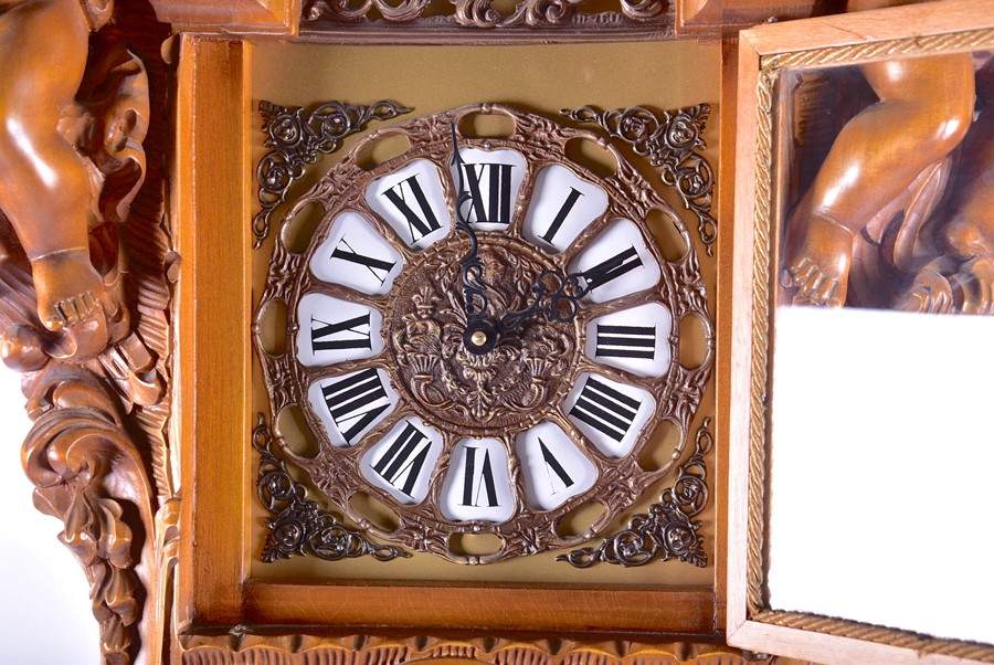 A mid 20th century Italian walnut longcase clock by F. Illi Consonni eight day movement with - Image 5 of 11