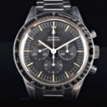 A rare 1965 Omega Speedmaster 'Ed White' ref. 105.003 stainless steel chronograph wristwatch the