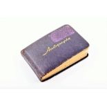 A early 20th century autograph book full of signatures by famous musicians and performers of the