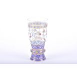 A Viennese J. & L. Lobmeyr 'Persian' glass beaker the body decorated in enamel and gilt with