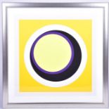 Geneviève Claisse (1935 - 2018) French 'Cercle Jaune' [Yellow Circle], a limited edition screenprint