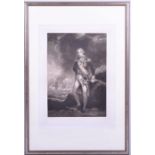 Minnie Cormack (1862-1919) after John Hoppner 'Lord Nelson', mezzotint engraving, with Print