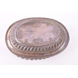 A late 17th / early 18th century German silver covered box Nuremberg, circa 1700, of oval form,