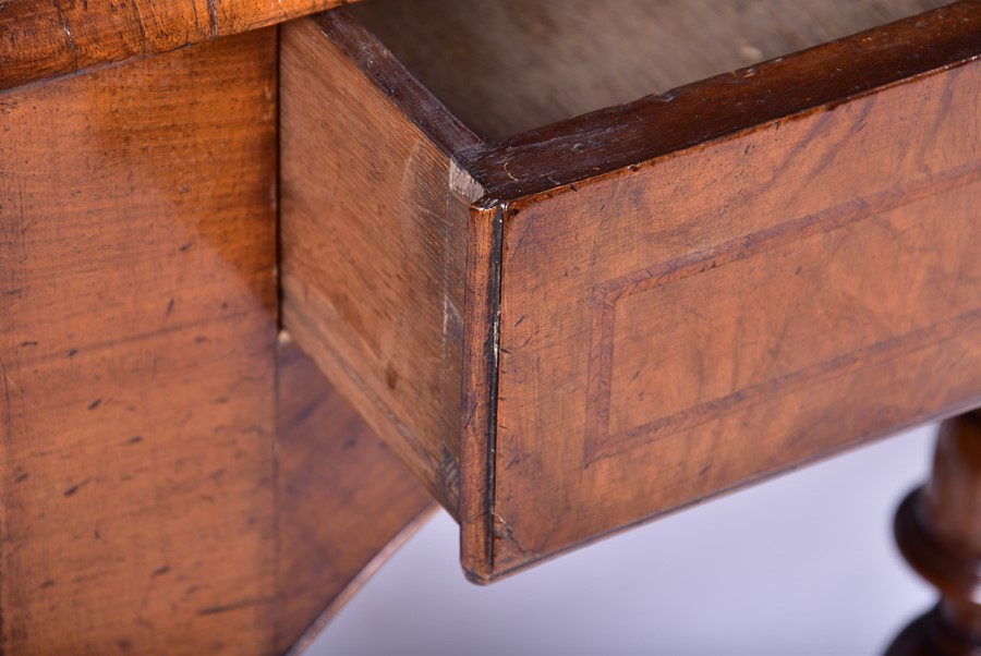 An 18th century walnut chest on stand the top with three short and three long graduated drawers, all - Image 6 of 6