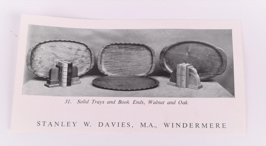 An Arts & Crafts style oak serving tray by Stanley Webb Davies with a shaped piecrust rim, the - Image 2 of 6