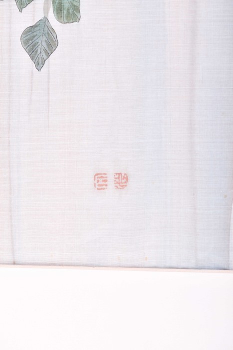 A pair of Chinese framed embroidered silk squares each depicting children in an outdoor setting - Image 4 of 5